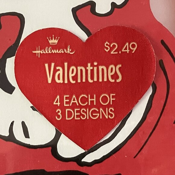 Peanuts Snoopy Happy Valentines Day Hallmark Cards New Box of 12 NOS - Picture 9 of 11